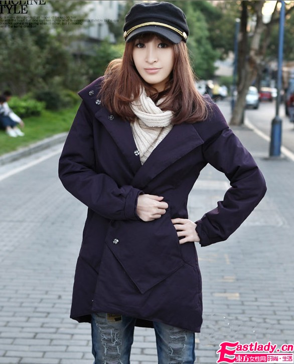 韓版過腰棉外套 秀出冬季曼妙好身材