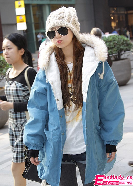 韓版過(guò)腰棉外套 秀出冬季曼妙好身材