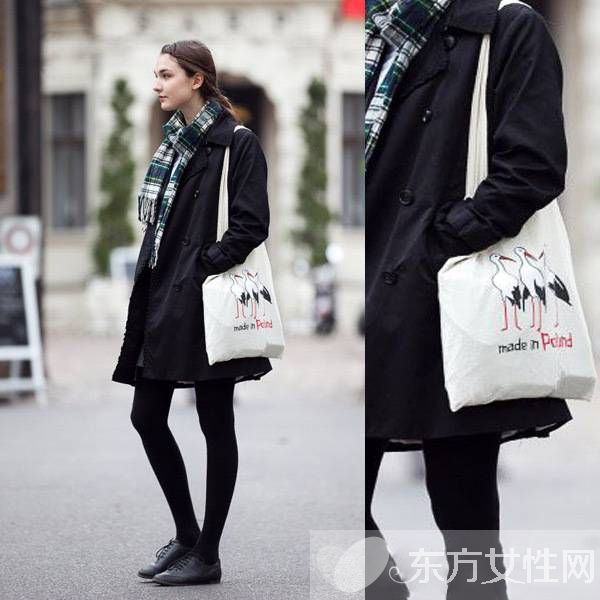 環(huán)保袋也能成時尚 這樣搭居然一點都不違和