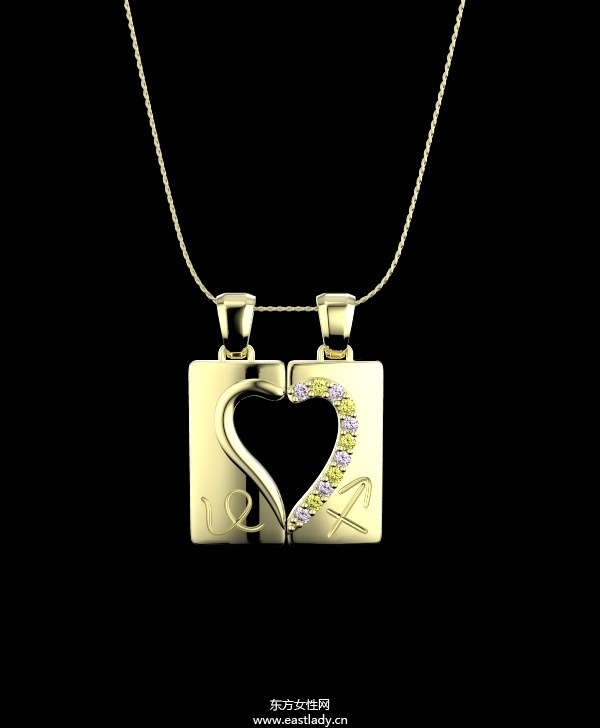 時尚高貴情侶吊墜耀眼而不奢靡