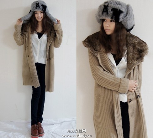 時(shí)尚皮草帽給冬日帶來(lái)一絲暖意
