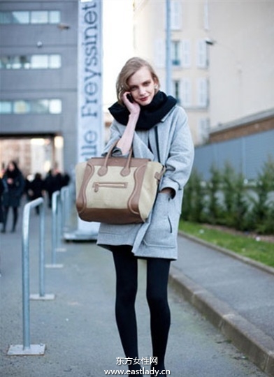 歐美街頭圍巾混搭穿出江南風(fēng)情