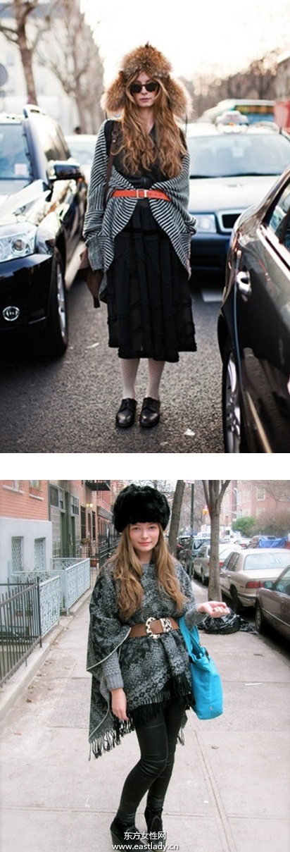 時(shí)尚皮草帽給冬日帶來一絲暖意