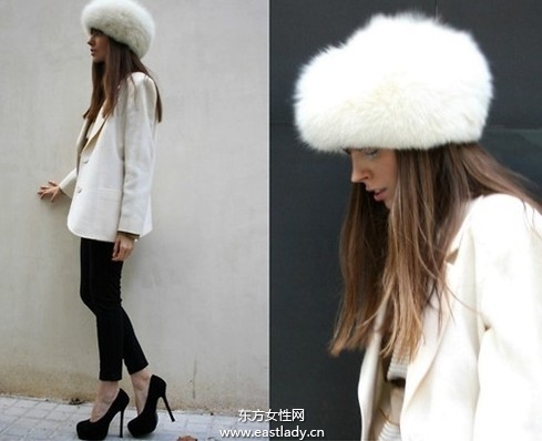 時尚皮草帽給冬日帶來一絲暖意