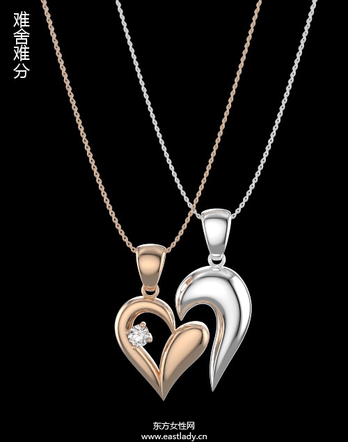 時尚高貴情侶吊墜耀眼而不奢靡