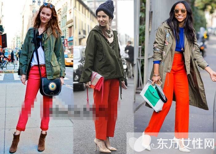 軍綠色外套搭配圖片推薦 歐美街頭最常見穿搭法