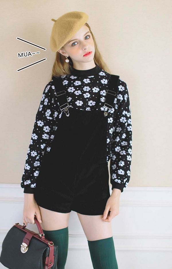 清新時尚背帶褲搭配 盡顯英倫少女范