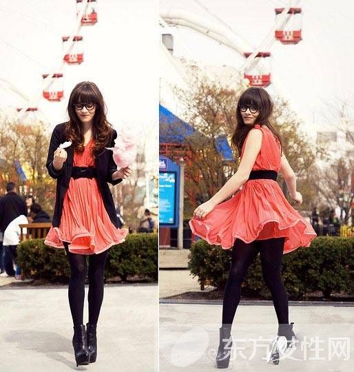 羅馬高跟鞋搭配連衣裙 給你眼前一亮的感覺