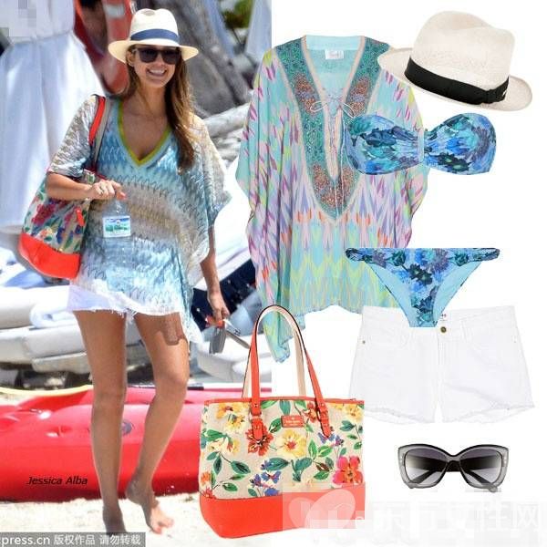 明星時尚比基尼海灘造型 這么穿簡直太美了