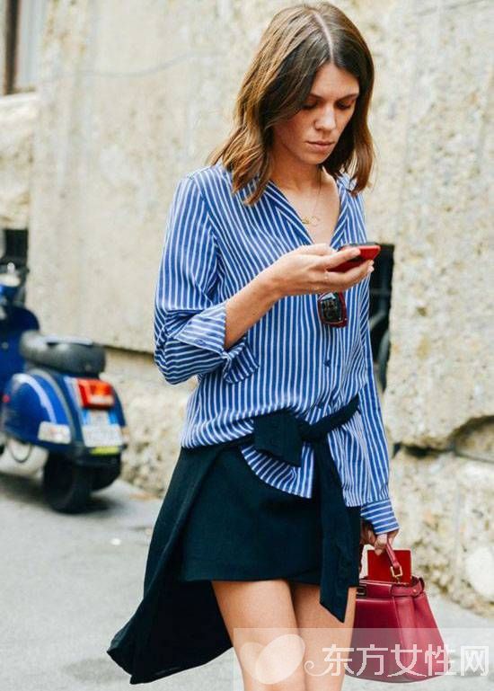 時尚條紋襯衫怎么搭配 休閑甜美風格這么穿就對了