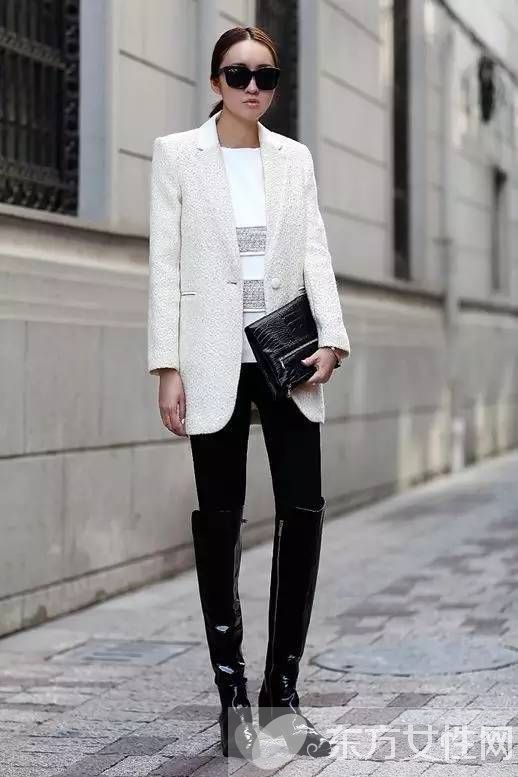 過膝靴搭配顯高挑 瞬間穿出女王范兒