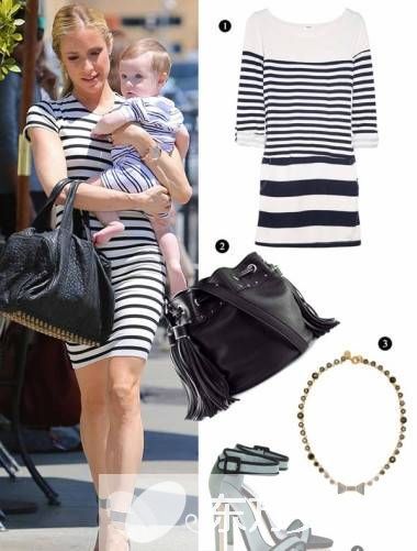 ?；觑L再掀一片熱潮 經(jīng)典條紋連衣裙時尚搭