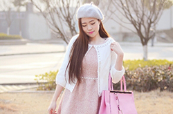 粉色系減齡裙裝時尚搭配 少女氣息十足