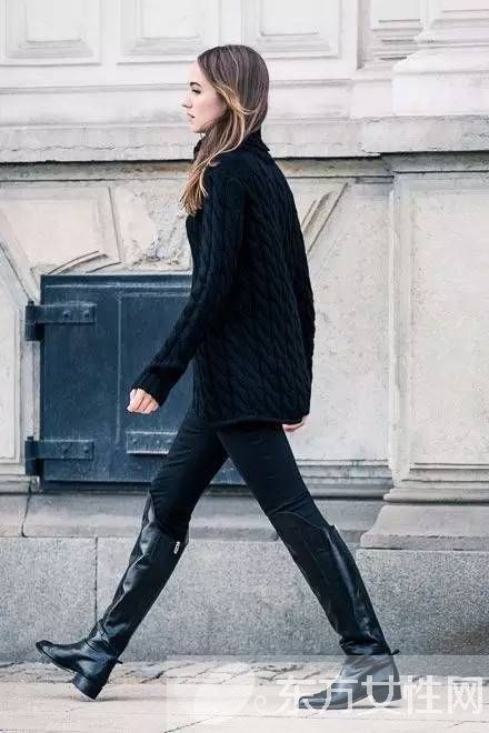 過膝靴搭配顯高挑 瞬間穿出女王范兒