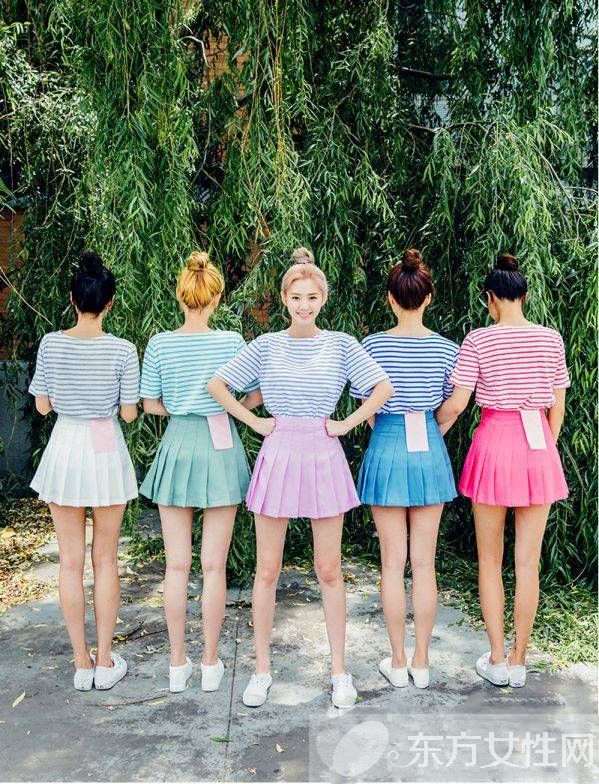 彩色條紋上衣怎么搭配 巧妙穿法彰顯青春范兒