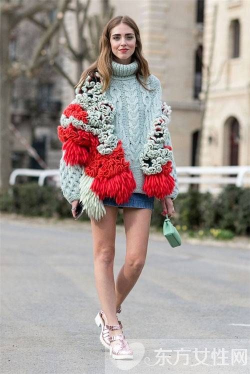 冬季時尚花色毛衣搭配 學著這樣穿準沒錯
