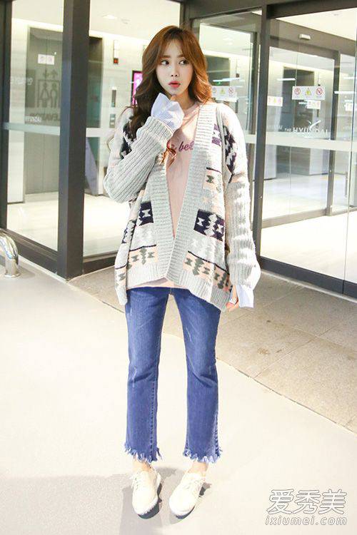 針織開衫如何搭配 韓國街拍達(dá)人親身示范