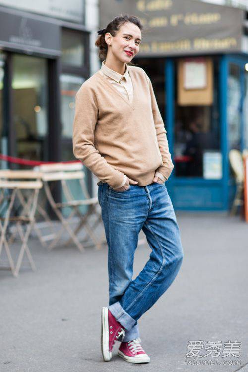 毛衣搭襯衫 適合春天的小清新搭配