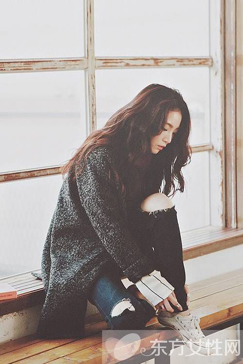 韓版長款針織開衫搭配 搭對了秒變韓系萌妹