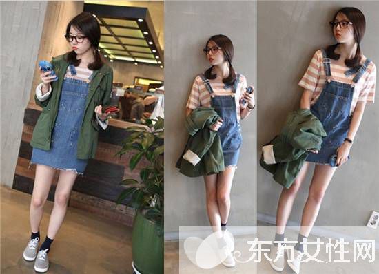 春季減齡時尚牛仔背帶裙 韓系背帶裙玩轉(zhuǎn)潮人風(fēng)范