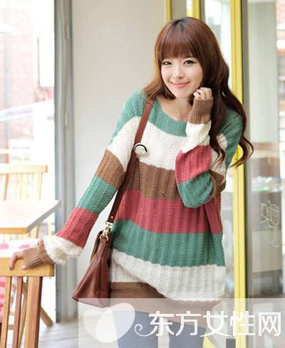 韓系時(shí)尚寬松毛衣 胖MM顯瘦的法寶