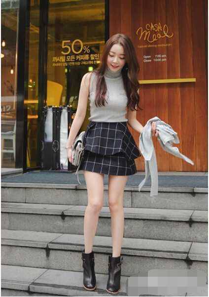 英倫風(fēng)格子裙最佳搭配 讓你美到?jīng)]朋友