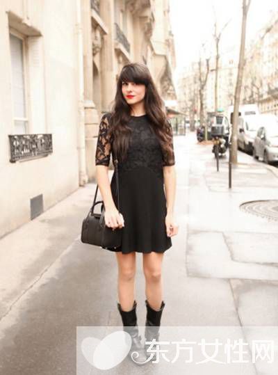 黑色蕾絲連衣裙顯高又顯瘦 變瘦子其實很簡單