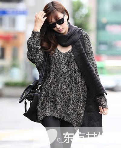 韓系時(shí)尚寬松毛衣 胖MM顯瘦的法寶