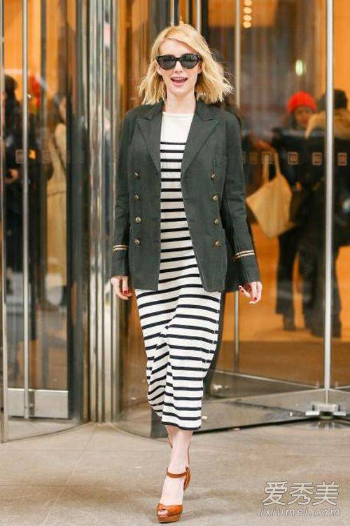 軍綠色外套怎么搭配 歐美嫩模都這么穿