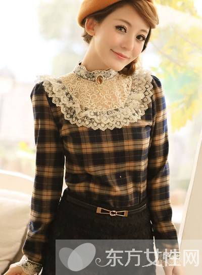 小清新時(shí)尚冬季女裝搭配守則必看 格子元素文藝范足