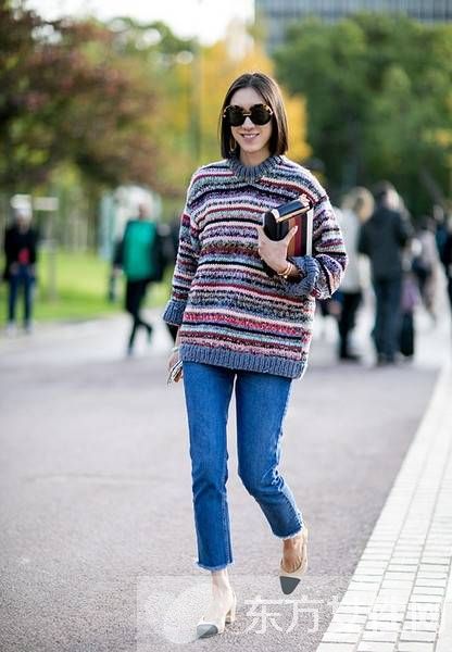 冬季時尚花色毛衣搭配 學著這樣穿準沒錯