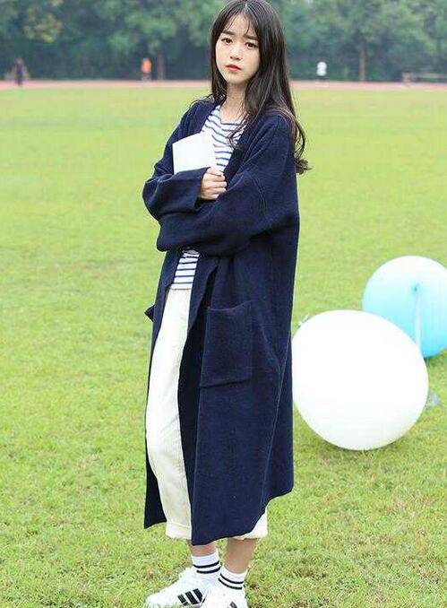 長(zhǎng)款開(kāi)衫毛衣外套搭配 一秒凸顯女神范