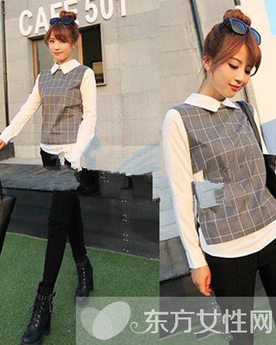 英倫學(xué)院風(fēng)顯嫩搭配技巧 格子襯衫也能這么潮