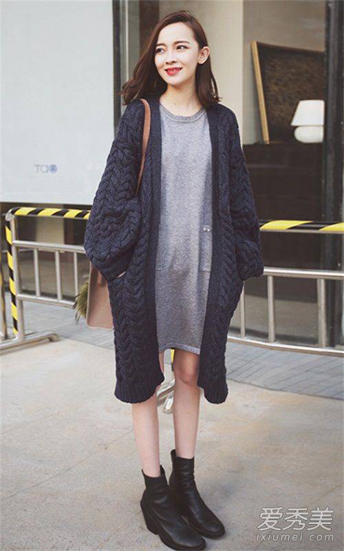 2016早春時(shí)尚街拍 毛衣外套怎么穿怎么美