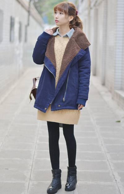 韓版棉衣外套搭配技巧 冬日里的最潮搭配