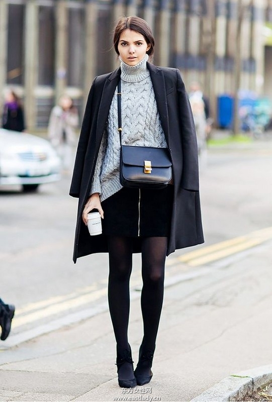一種我們都會(huì)選擇的顏色 歐美街拍黑色搭配