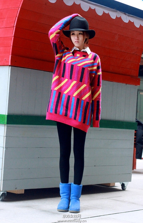 2013年1月中旬中國南方街頭時尚街拍飄逸著陣陣春風(fēng)