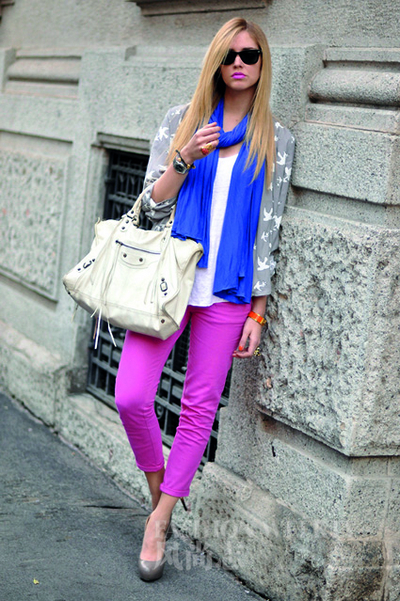 時裝周米蘭街拍 讓人眼前一亮