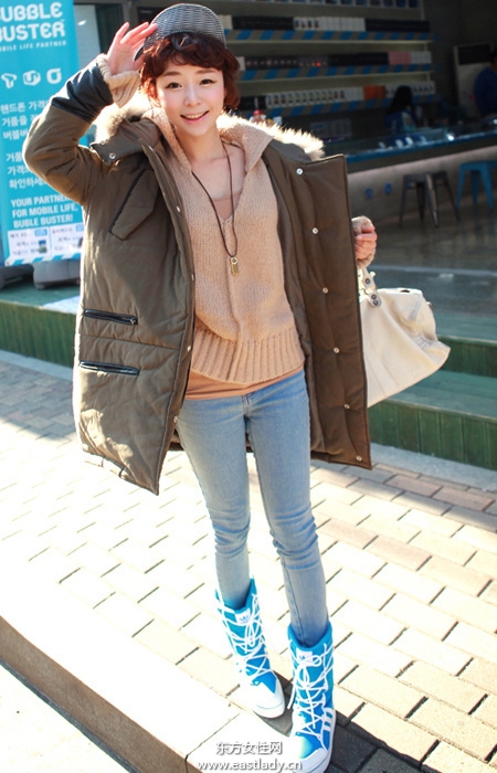 2013最新韓國(guó)街拍顯高顯瘦服裝搭配太有愛(ài)了