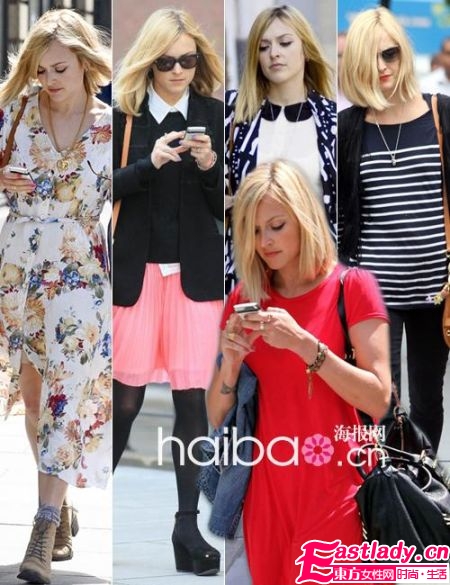 街拍英國(guó)美女主播It Girl菲妮-科頓 (Fearne Cotton) 精彩街頭穿搭秀