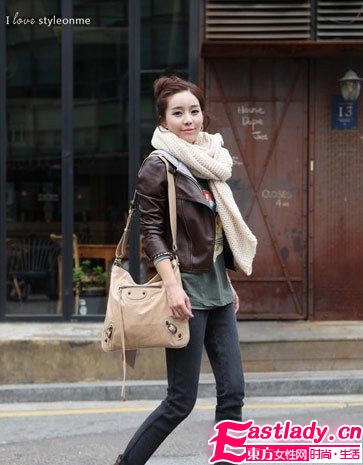 冬季保暖搭 圍巾越大越有范