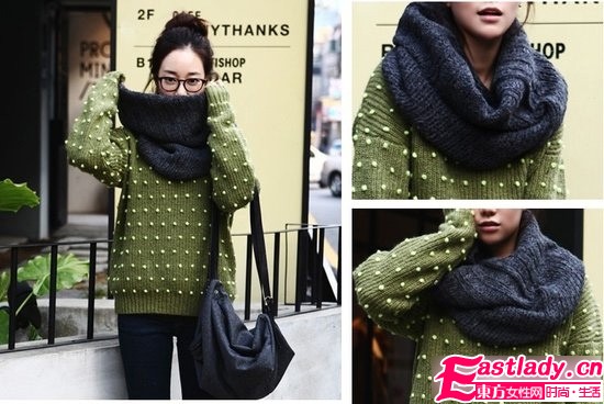 冬季圍脖流行大 戴上出街很有范