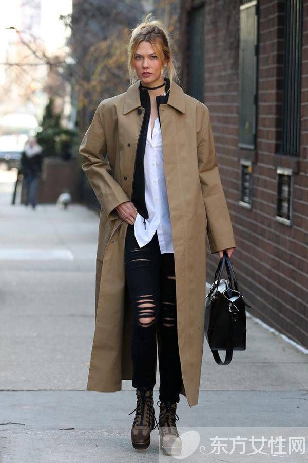 卡其色風(fēng)衣3月來“叫春” 劉亦菲敞開穿氣場足