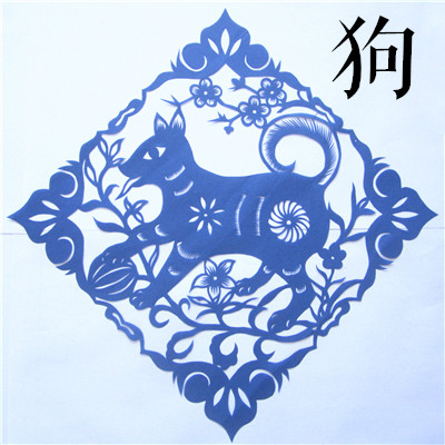純手工十二生肖菱形剪紙藝術