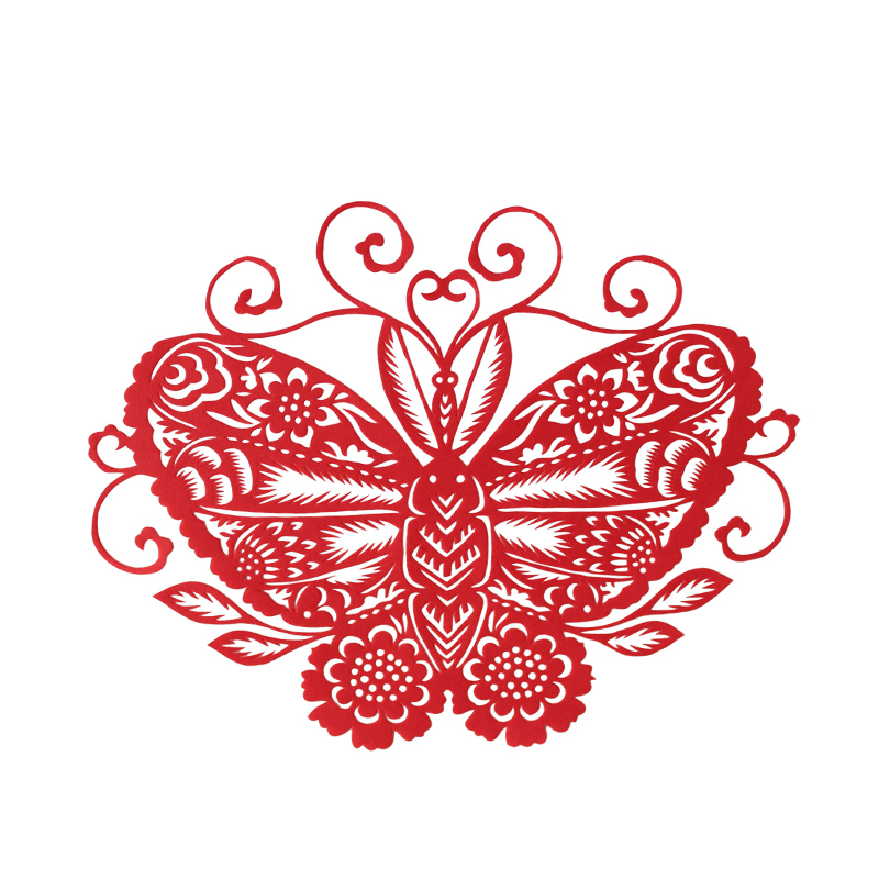 五款精細蝴蝶剪紙藝術(shù)