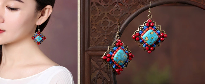 匠心啟航閱讀長款夸張氣質(zhì)耳墜耳環(huán)首飾