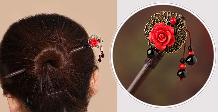 復古匠心啟航閱讀古典簪子新娘頭飾