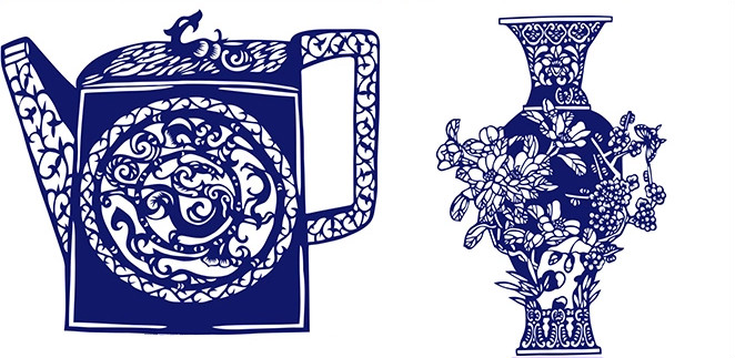 15款古典匠心啟航閱讀青花瓷圖案剪紙藝術(shù)