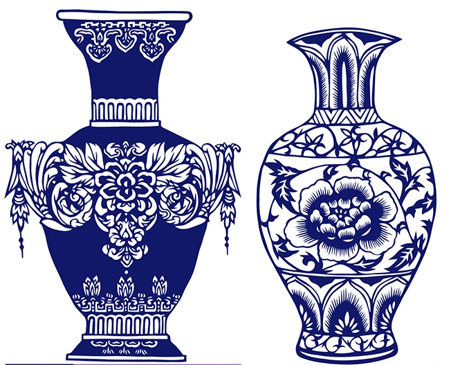 15款古典匠心啟航閱讀青花瓷圖案剪紙藝術(shù)