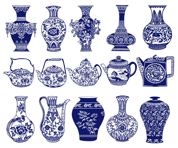 15款古典匠心啟航閱讀青花瓷圖案剪紙藝術(shù)